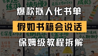 （第17248期）-最新爆款拟人化书单玩法，假如书籍会说话，保姆级教程