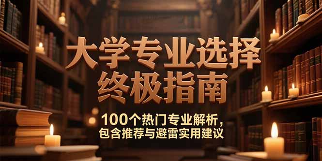 某付费文：大学专业选择终极指南,100个热门专业解析,包含推荐与避雷实用建议